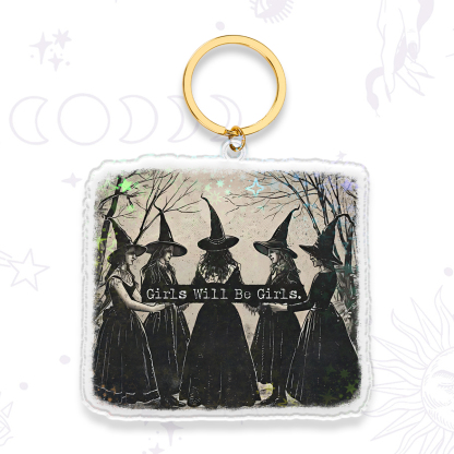 Purplehecate Girls Will Be Girls Witch Keychain