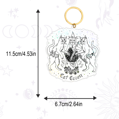 Purplehecate Cat Coven Keychain