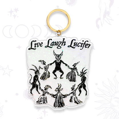 Purplehecate Live Laugh Lucifer Keychain