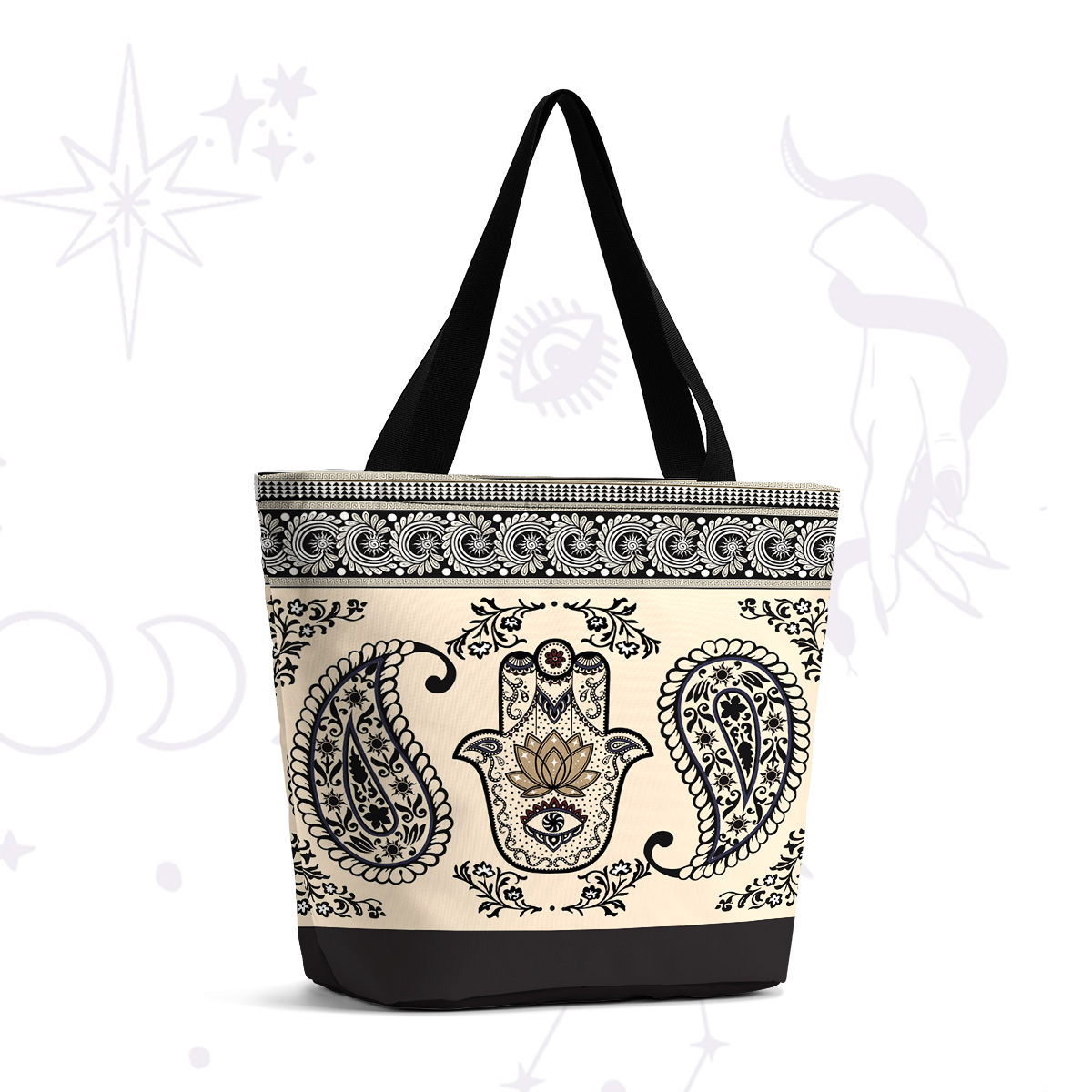 Purplehecate Hamsa Hand Casual Tote Bag
