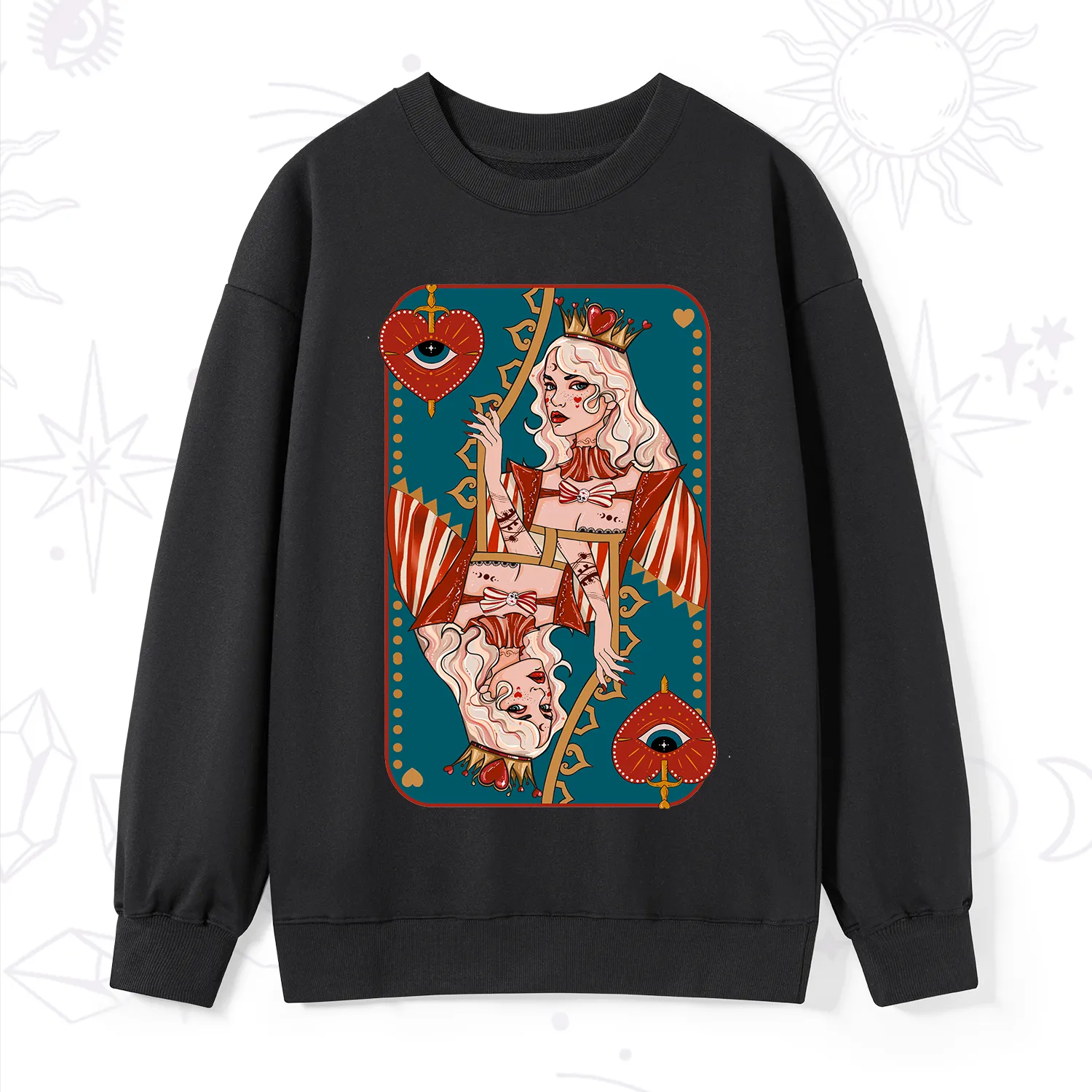 Purplehecate Mystic Queen of Hearts Sweatshirt