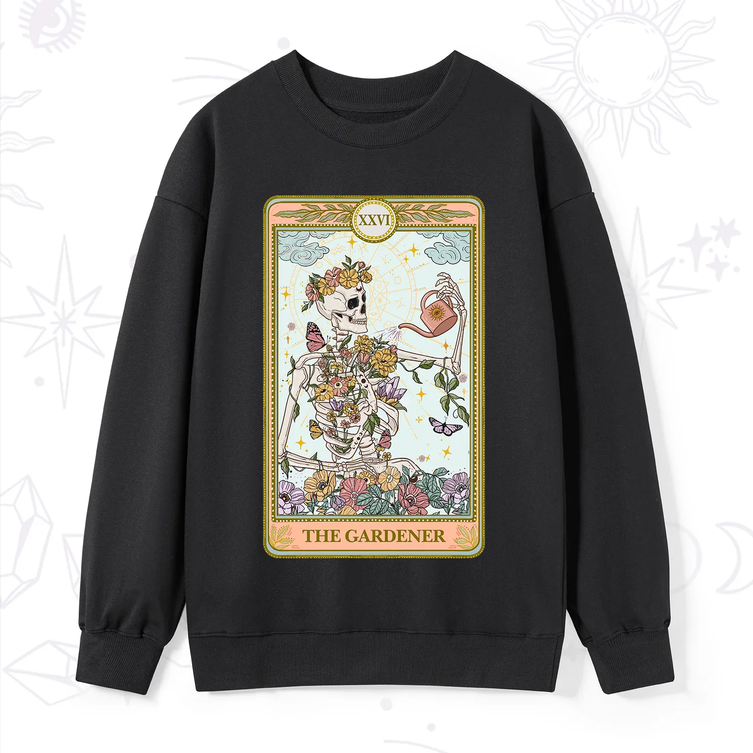 Purplehecate The Skeleton Gardener Tarot Sweatshirt