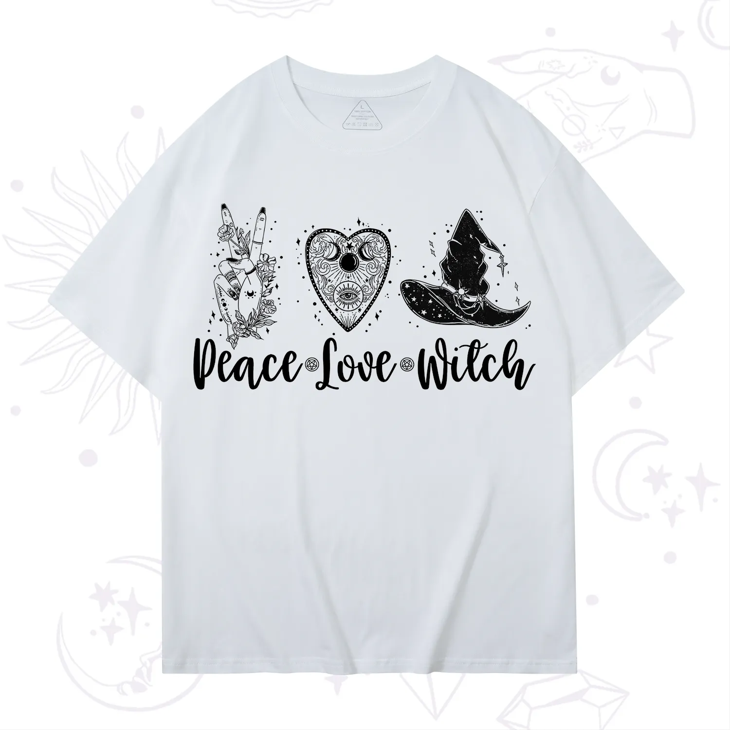 Purplehecate Peace Love Witch T-Shirt