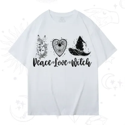 Purplehecate Peace Love Witch T-Shirt