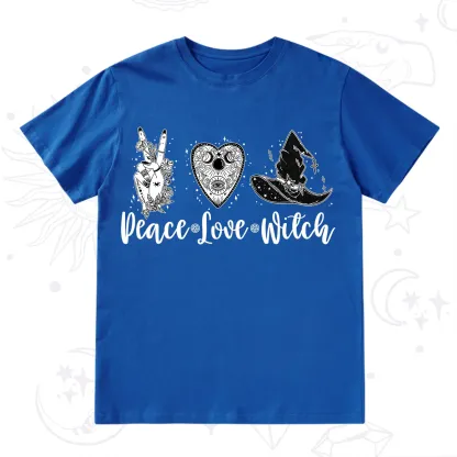 Purplehecate Peace Love Witch T-Shirt