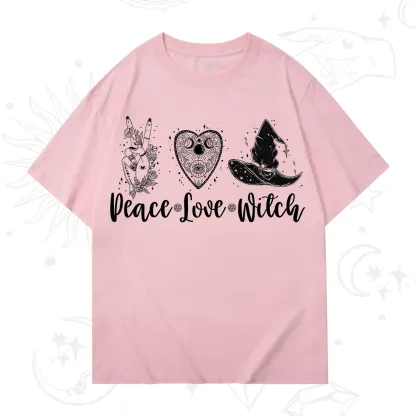 Purplehecate Peace Love Witch T-Shirt