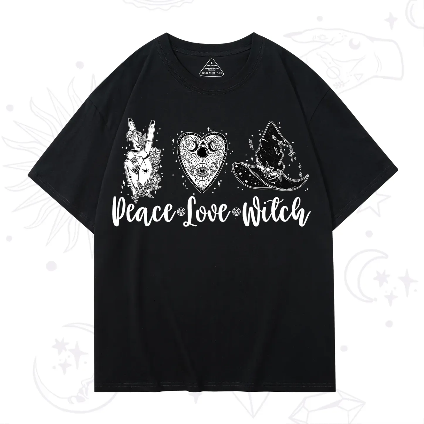 Purplehecate Peace Love Witch T-Shirt