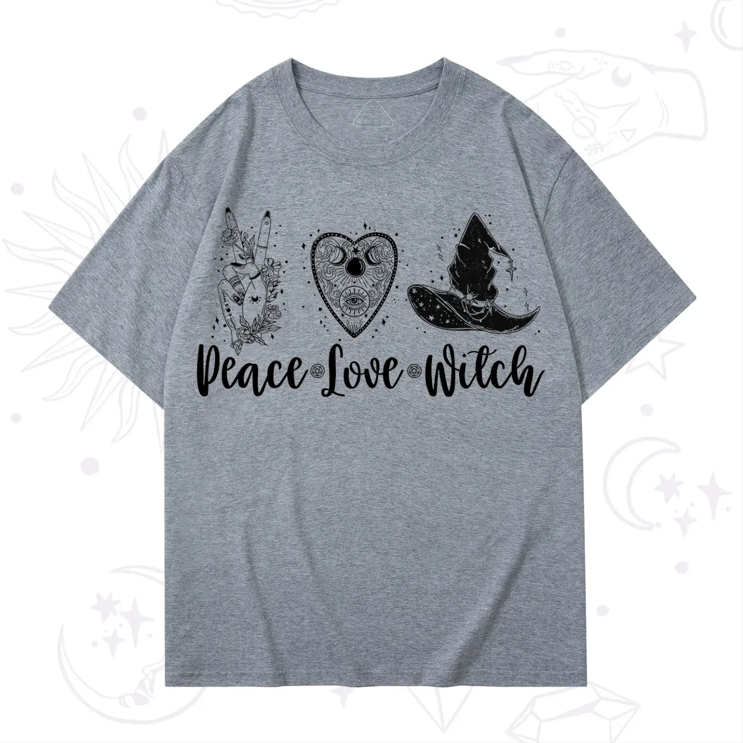 Purplehecate Peace Love Witch T-Shirt