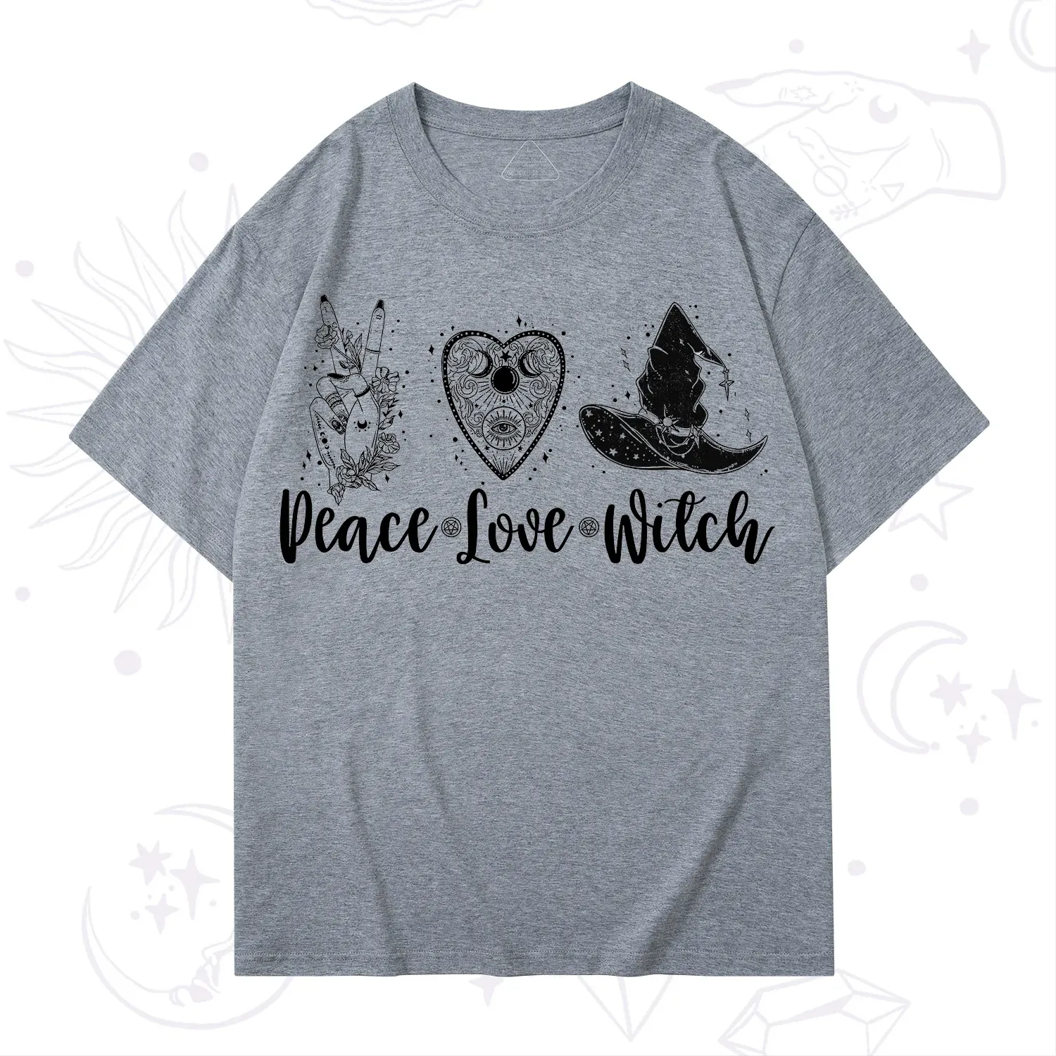 Purplehecate Peace Love Witch T-Shirt
