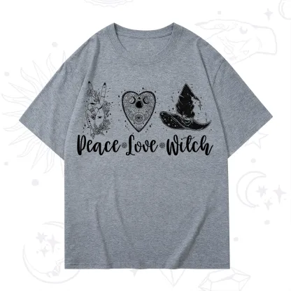 Purplehecate Peace Love Witch T-Shirt