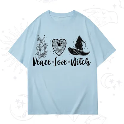 Purplehecate Peace Love Witch T-Shirt
