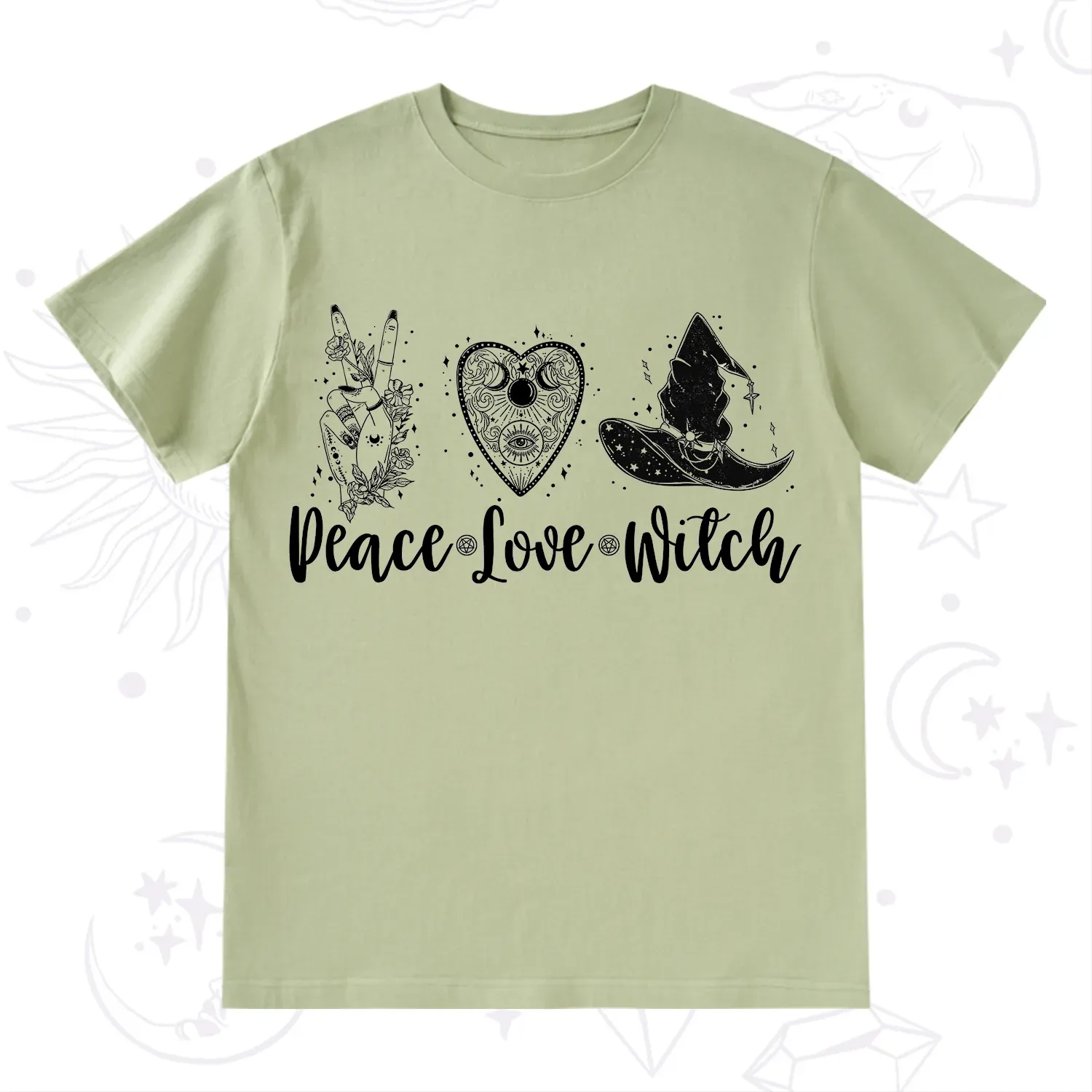 Purplehecate Peace Love Witch T-Shirt
