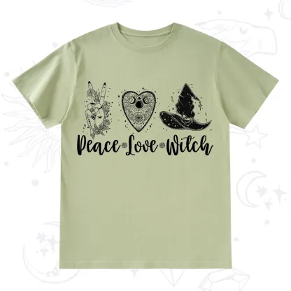 Purplehecate Peace Love Witch T-Shirt