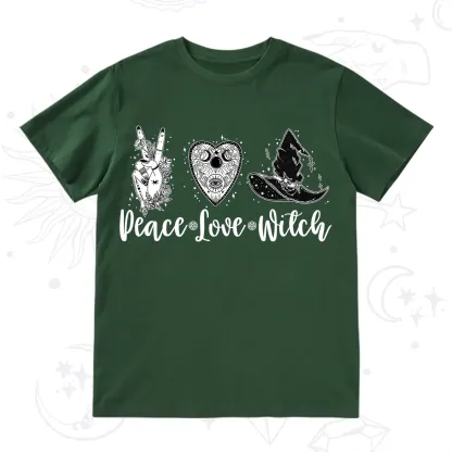 Purplehecate Peace Love Witch T-Shirt
