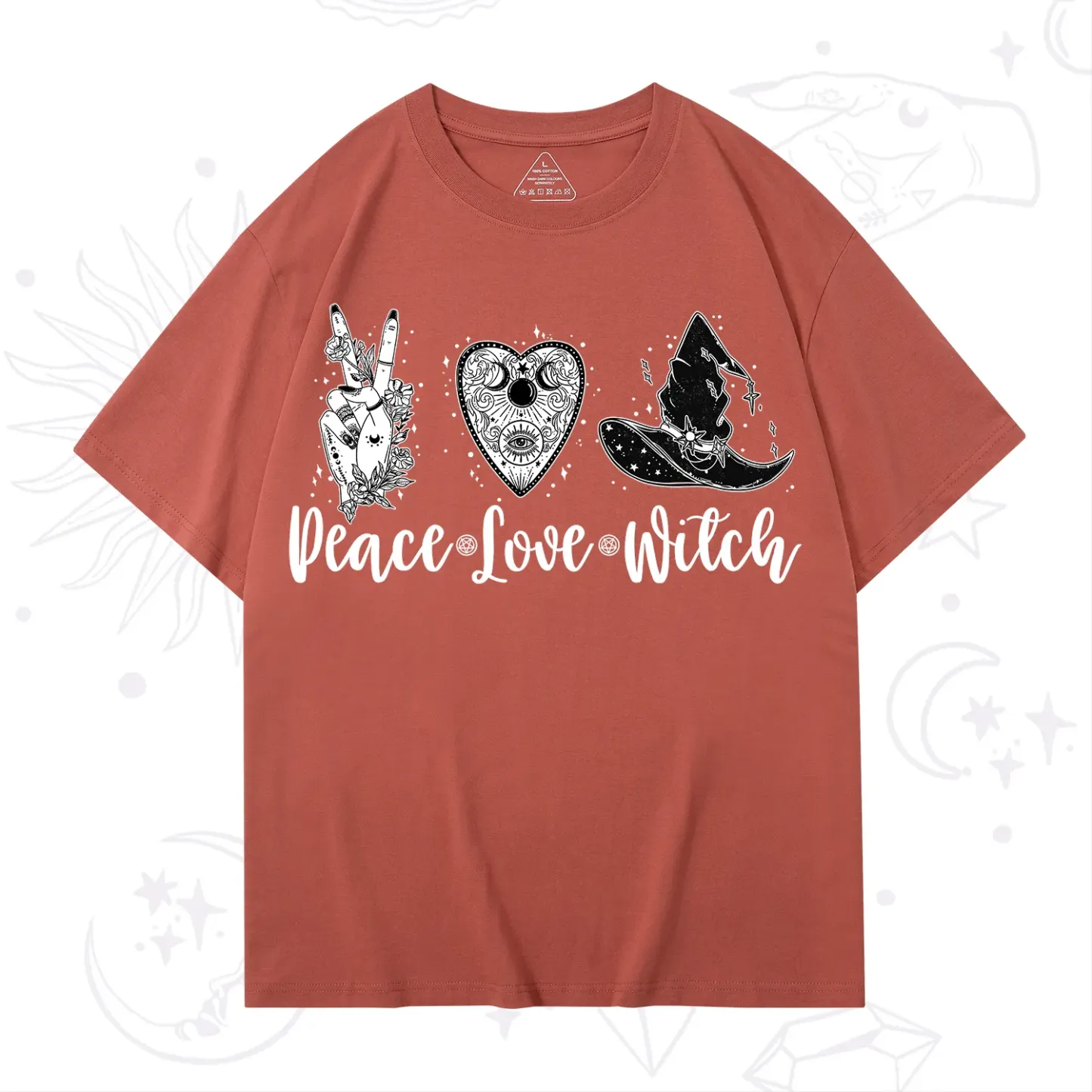 Purplehecate Peace Love Witch T-Shirt