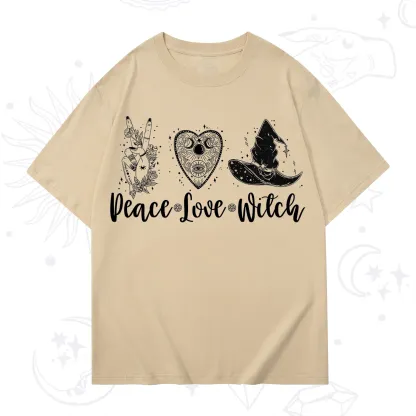 Purplehecate Peace Love Witch T-Shirt