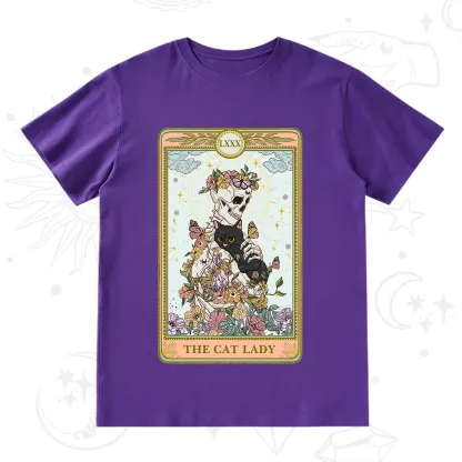 Purplehecate The Cat Lady Skeleton Tarot T-Shirt