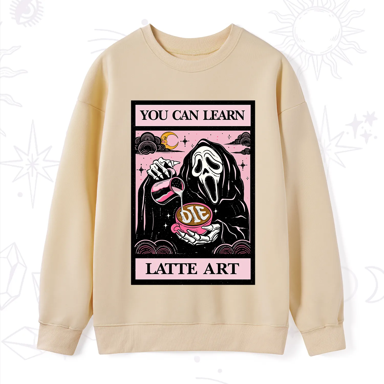 Purplehecate The You Can Learn Latte Art Oracle Card Sweatshirt
