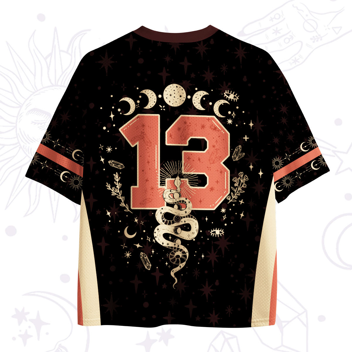 Purplehecate Mystical Moon Phases Snake Mesh Jersey