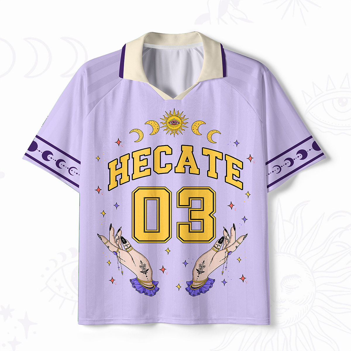 Purplehecate Hecate Moonlight Sorcery Polo Coller Unisex Jersey