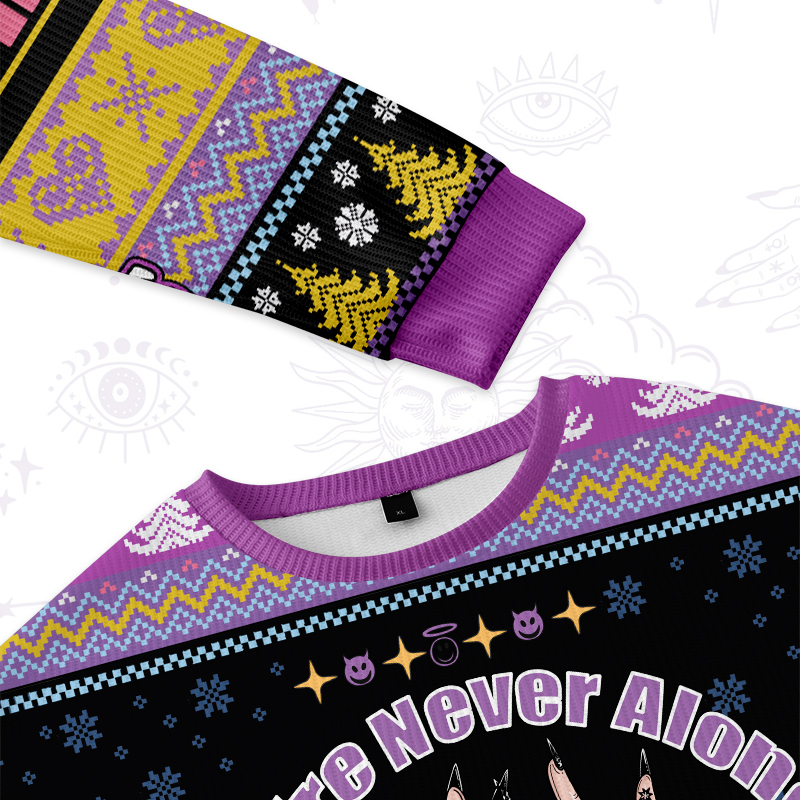 Purplehecate You're Never Alone If You Have Demons Ugly Christmas Sweater