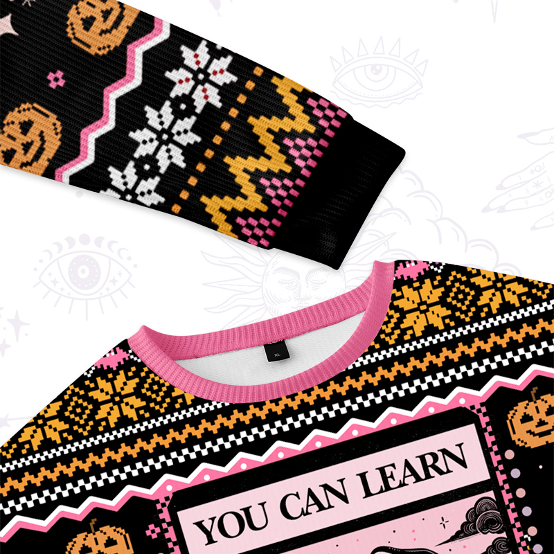 Purplehecate The You Can Learn Latte Art Ugly Halloween Sweatshirts