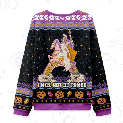 Purplehecate I Will Not Be Tamed Ugly Halloween Sweatshirts