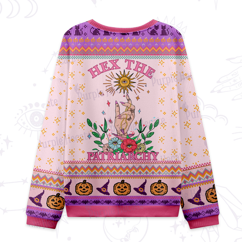 Purplehecate Hex The Patriarchy Witchy Ugly Halloween Sweatshirts