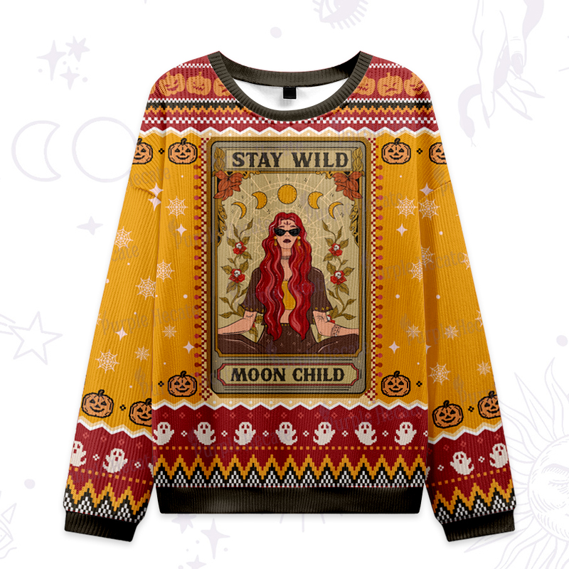 Purplehecate The Stay Wild Moon Child Ugly Halloween Sweatshirts