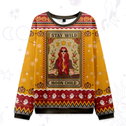 Purplehecate The Stay Wild Moon Child Ugly Halloween Sweatshirts