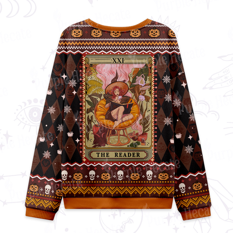 Purplehecate The Reader Tarot Card Ugly Halloween Sweatshirts