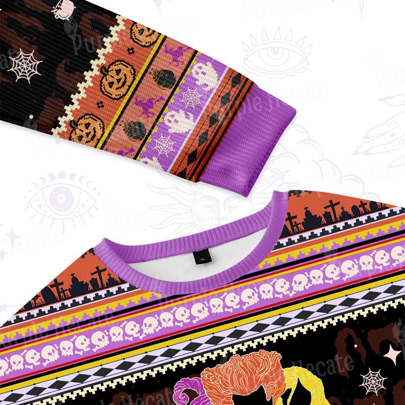 Purplehecate The Witchling Sister Ugly Halloween Sweatshirts