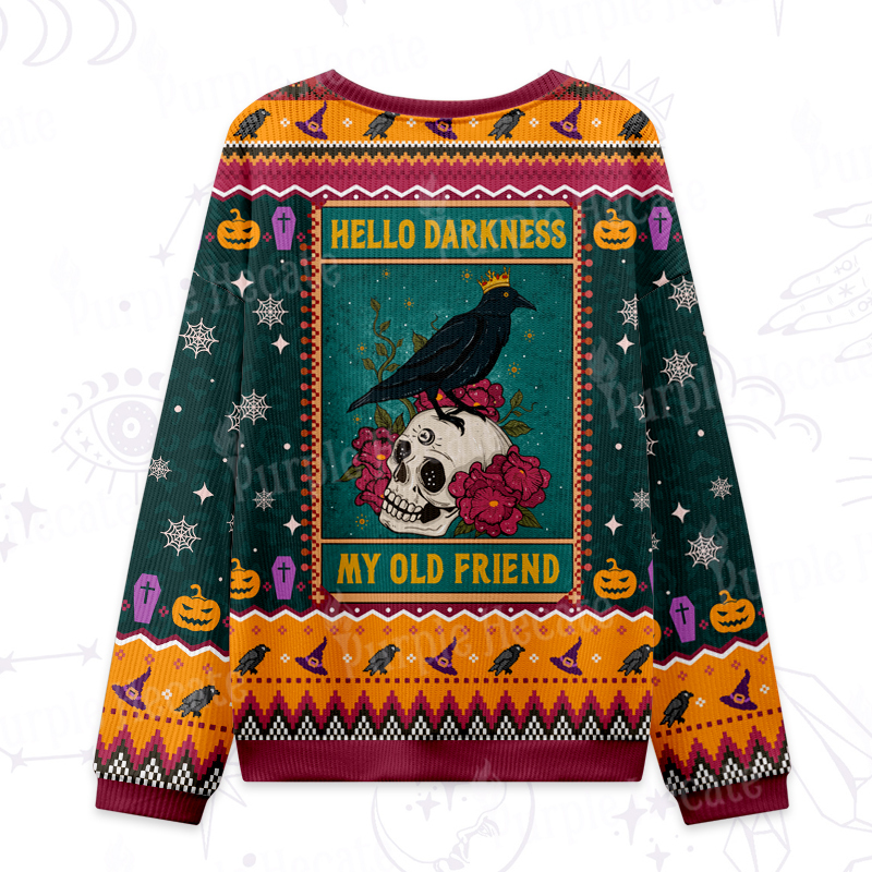 Purplehecate The Hello Darkness My Old Friend Oracle Card Ugly Halloween Sweatshirts
