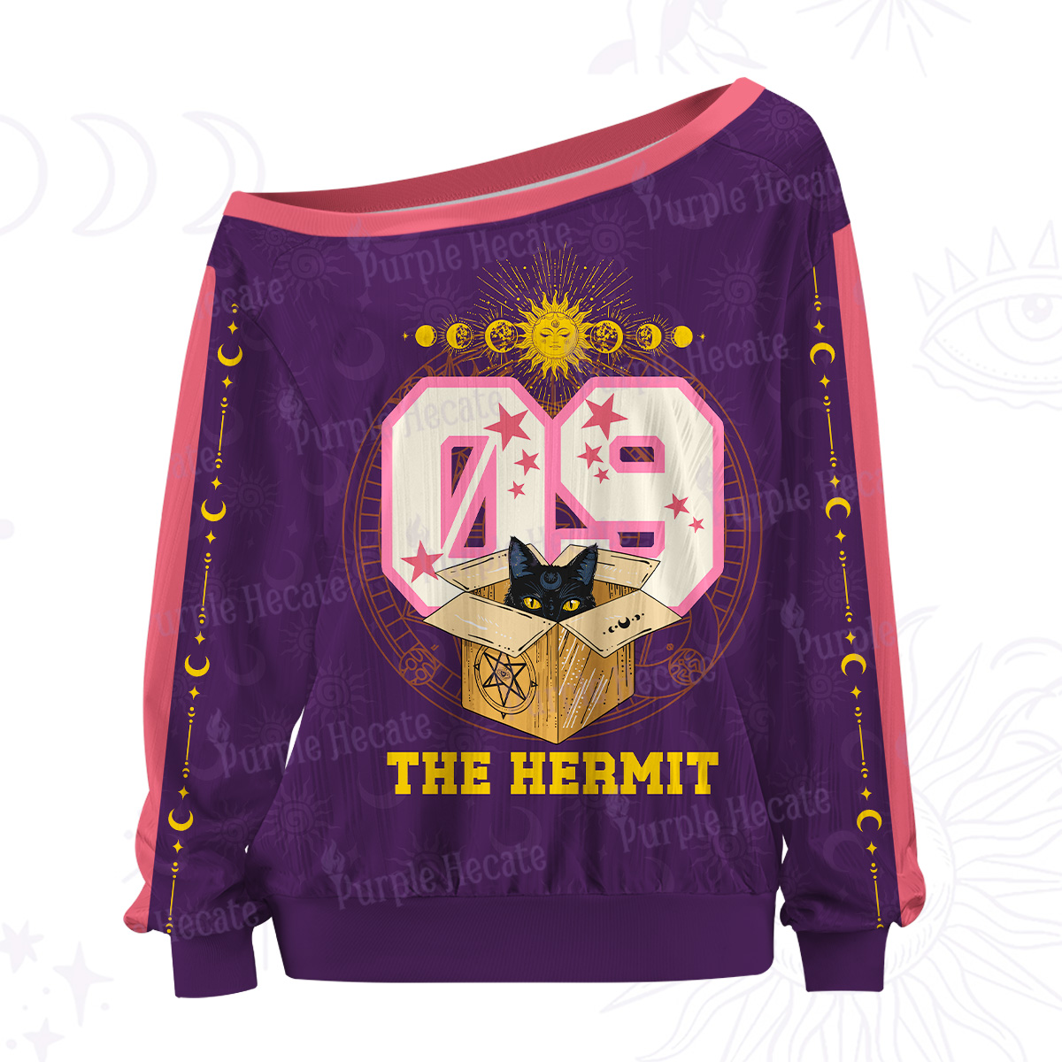 Purplehecate The Hermit The Recluse in the Box Off The Shoulder Graphic Jersey