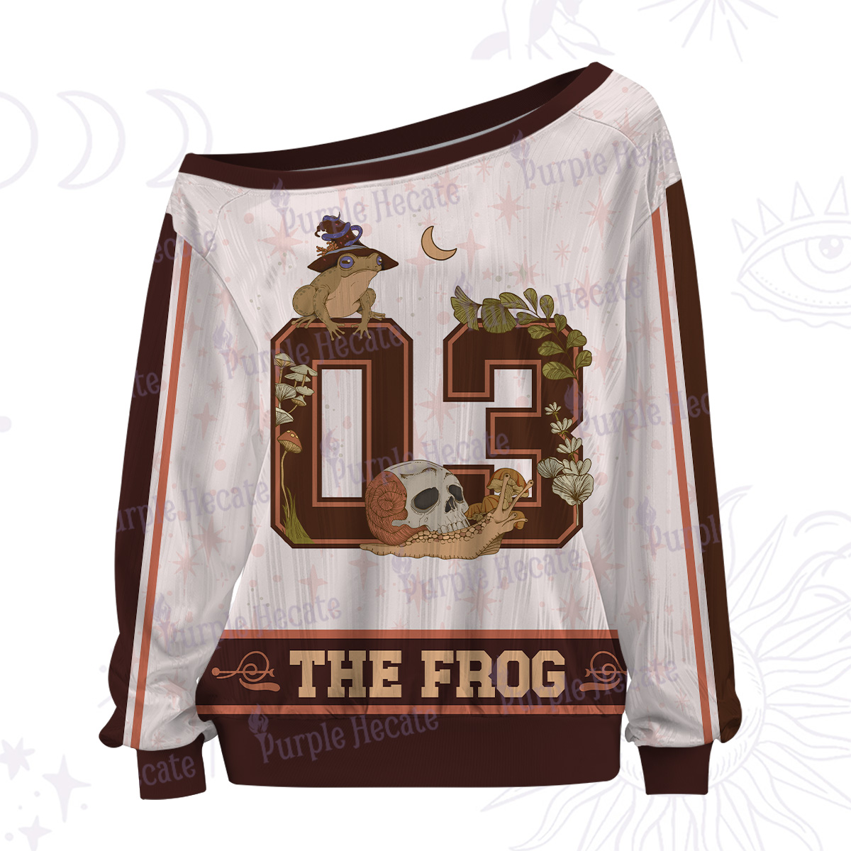 Purplehecate The Frog Off The Shoulder Graphic Jersey