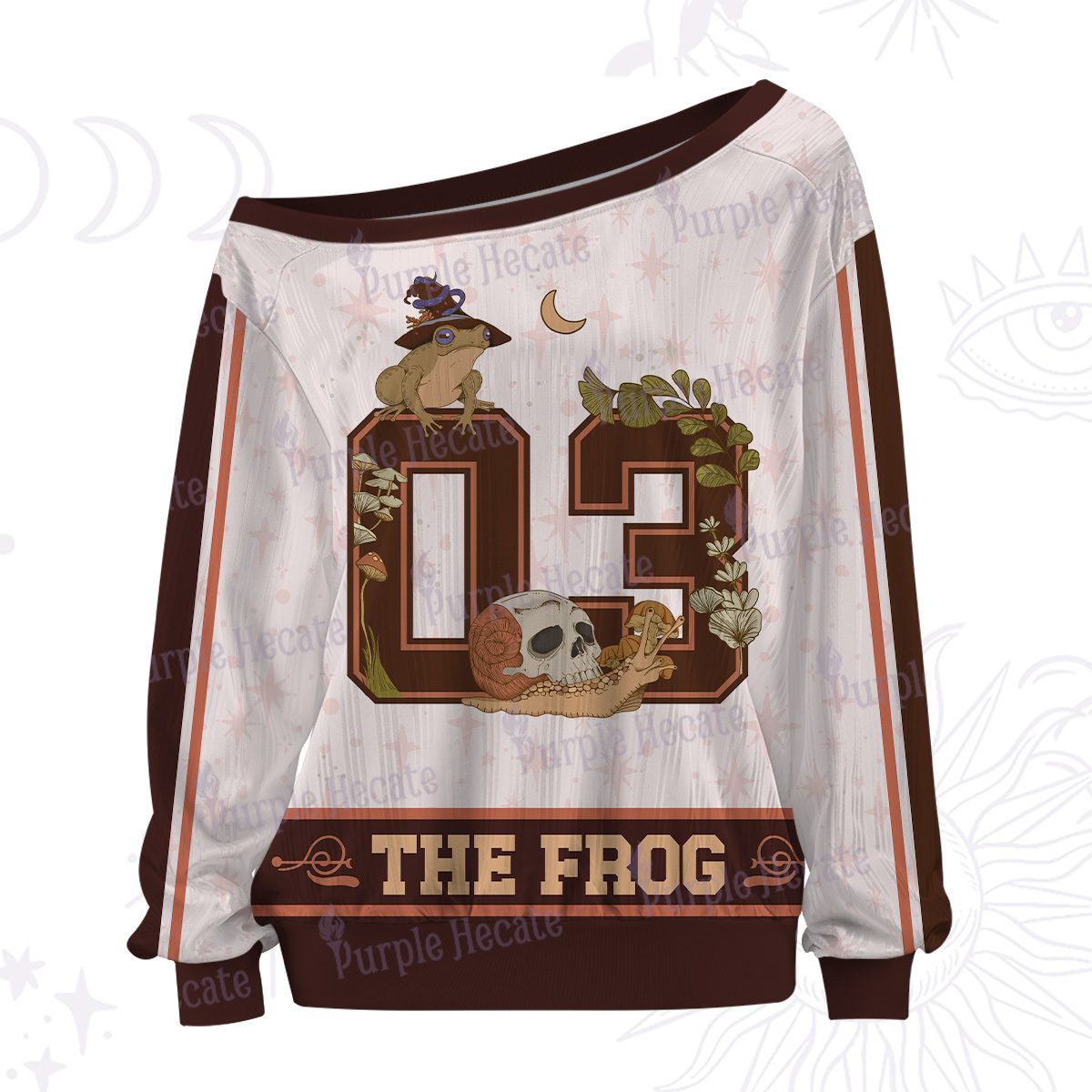 Purplehecate The Frog Off The Shoulder Graphic Jersey
