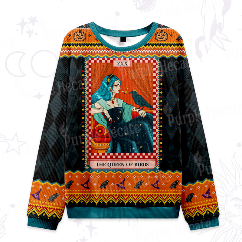 Purplehecate The Queen Of Birds Tarot Ugly Halloween Sweatshirts
