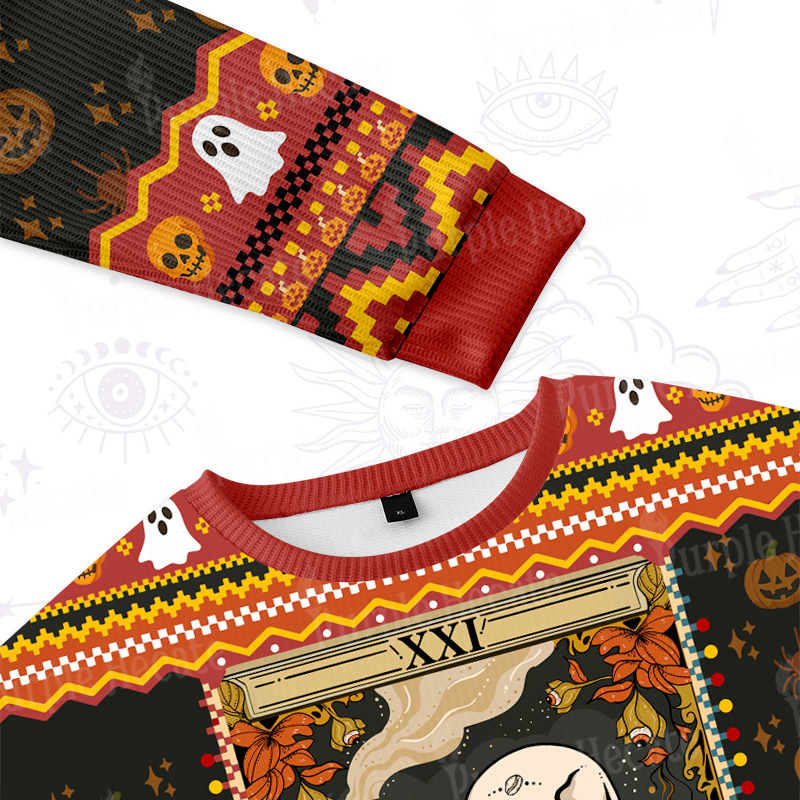 Purplehecate The Staying Alive Tarot Card Ugly Halloween Sweatshirts