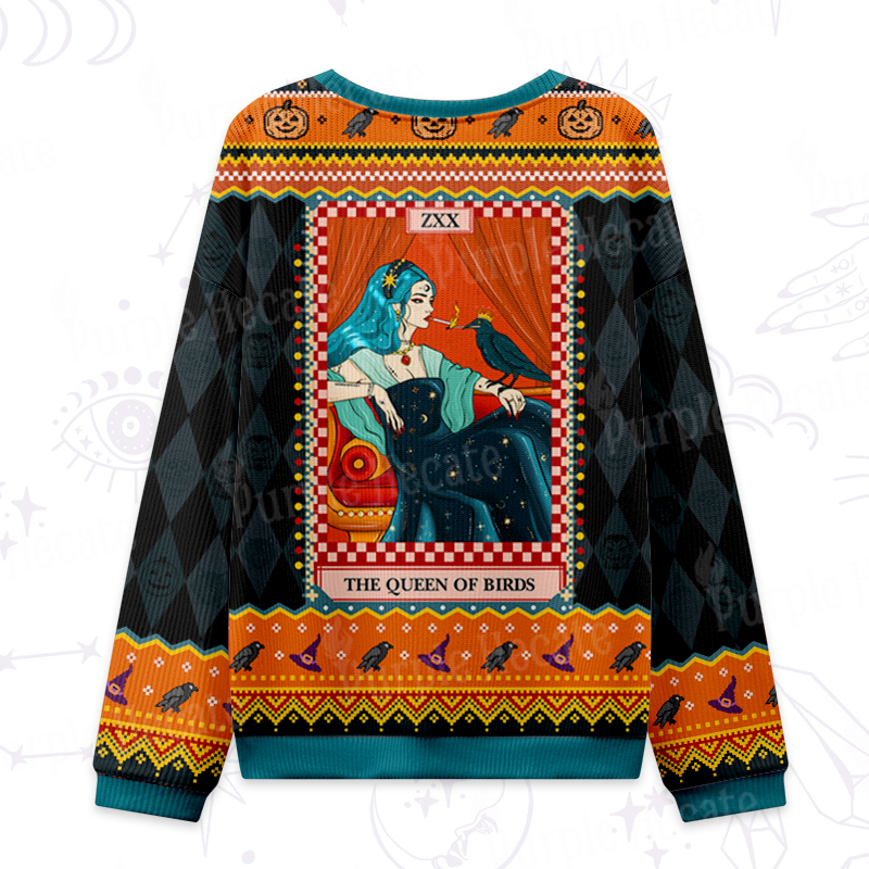 Purplehecate The Queen Of Birds Tarot Ugly Halloween Sweatshirts