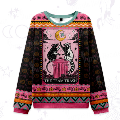 Purplehecate The Team Trash Opossum Tarot Ugly Halloween Sweatshirts