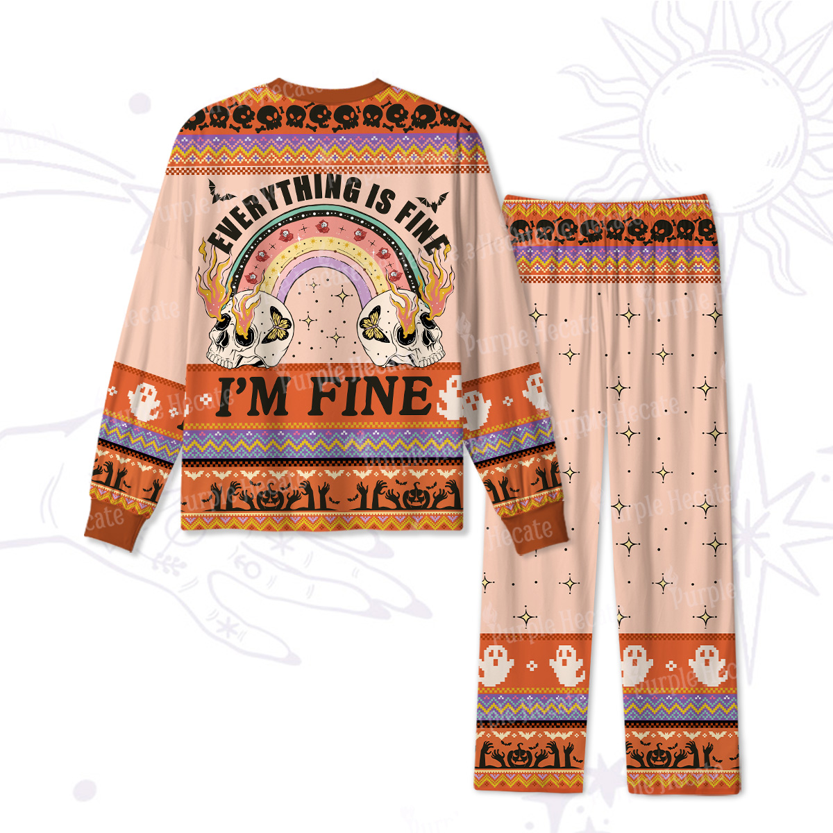 Purplehecate Everything Is Fine Halloween Pajamas