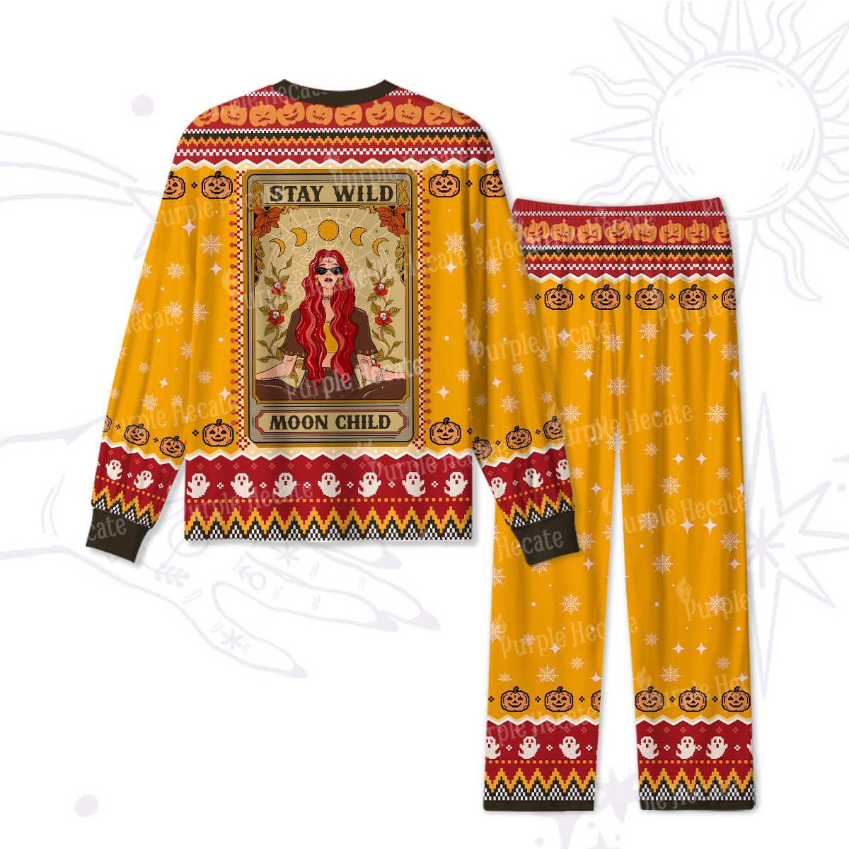Purplehecate The Stay Wild Moon Child Halloween Pajamas