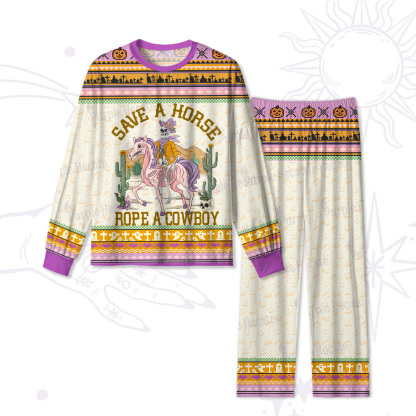 Purplehecate Save A Horse Rope A Cowboy Halloween Pajamas