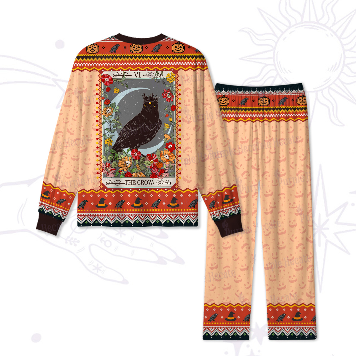 Purplehecate The Crow Tarot Halloween Pajamas