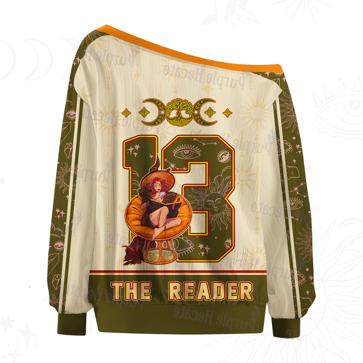 Purplehecate Arcana 02 The Reader Off The Shoulder Graphic Jersey