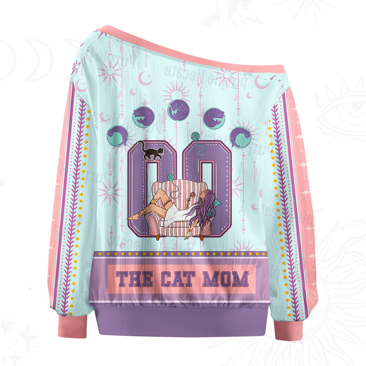 Purplehecate Arcana 12 The Dog Mom Off The Shoulder Graphic Jersey