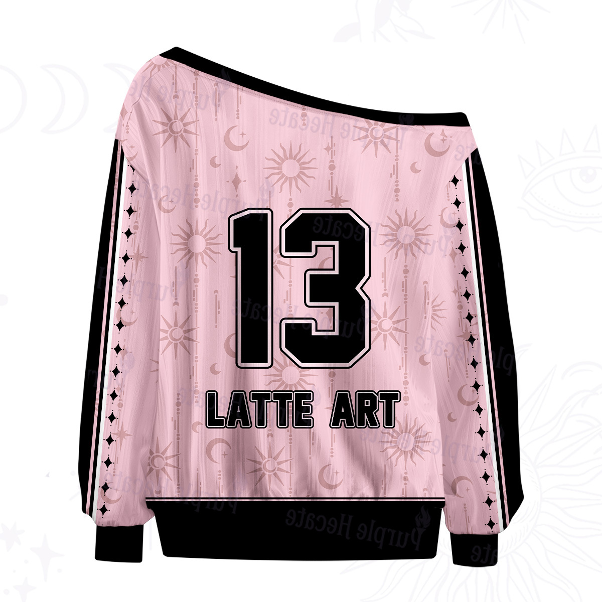 Purplehecate The You Can Learn Latte Art Off The Shoulder Graphic Jersey