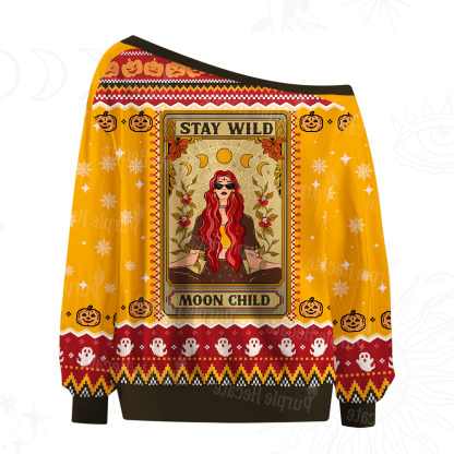 Purplehecate The Stay Wild Moon Child Off The Shoulder Graphic Jersey
