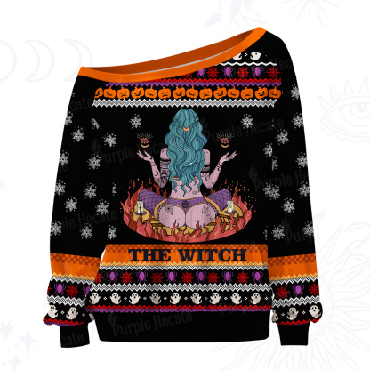 Purplehecate The Witch Off The Shoulder Graphic Jersey