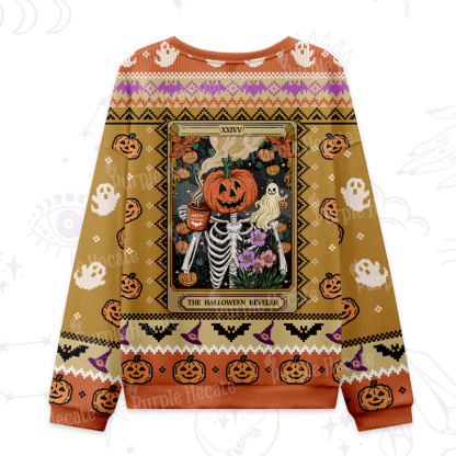 Purplehecate The Halloween Reveler Ugly Halloween Sweatshirts